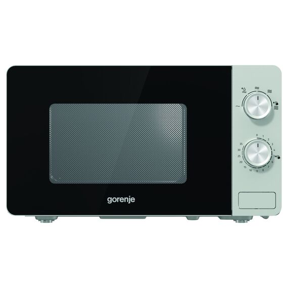 Cuptor cu microunde Gorenje, functie de dezghetare rapida, platou sticla rotativ cu diametrul de 27 cm, 20 litri, 800 W, 45.1 x 25.7 x 34.3 cm, argintie-Dacenergy.ro