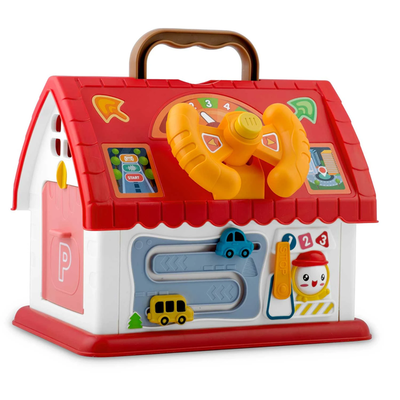 ​Set jucarii educationale, casa de jucarii, 3 elicoptere, un covoras de joaca, telefon interactiv cu sunete si butoane, 24 x18,5 x26 cm-poza 2-Dacenergy.ro