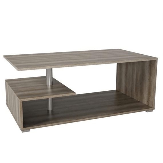 Masuta de cafea DacEnergy©, realizata din PAL, design simplu si modern, forma dreptunghiulara, 110 x 60 x 45 cm, finisaj stejar canyon-Dacenergy.ro