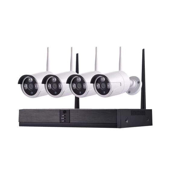 Kit supraveghere wireless DacEnergyŠ, 4CH 1080P Wifi NVR, vedere nocturna, detectie miscare, camera de interior / exterior rezistent la apa IP66, rezistent la intemperii-Dacenergy.ro