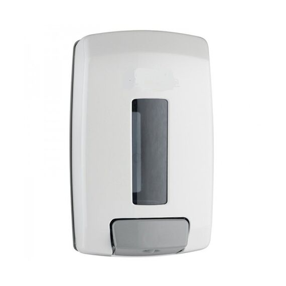 Dozator manual DacEnergy©, ABS, pentru sapun lichid, 1100 ml, se reumple, alb-Dacenergy.ro