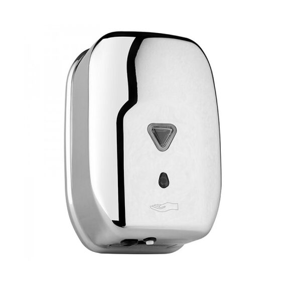 Dozator cu senzor DacEnergy©, fabricat din inox, de sapun lichid, se reumple, 1200 ml, argintiu lucios-Dacenergy.ro