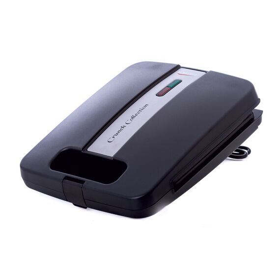 Sandwich maker, 1200 W, maner termorezistent, indicator luminos incalzire, negru si gri-Dacenergy.ro