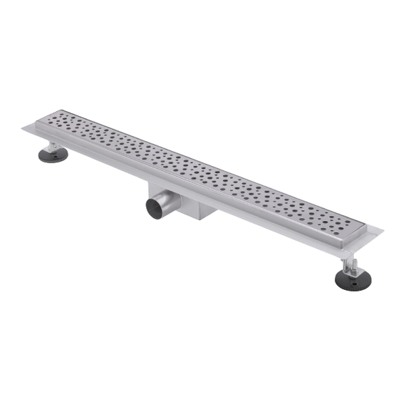 Rigola pentru dus DacEnergy©, realizata din otel inoxidbil, adancimea 52mm, picioruse detasabile, debit scurgere 35l/min, design modern, 90 cm-Dacenergy.ro