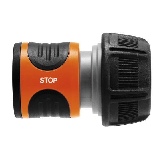 ​Conector furtun , confectionat din plastic, pentru furtunuri de 19 mm, 3/4 inch, cu aquastop-Dacenergy.ro