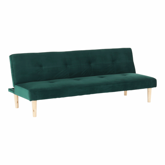 Canapea DacEnergy©, extensibila, design simplu, 3 locuri, sezut din burete, 178 x 68 x 66 cm, verde smarald-Dacenergy.ro