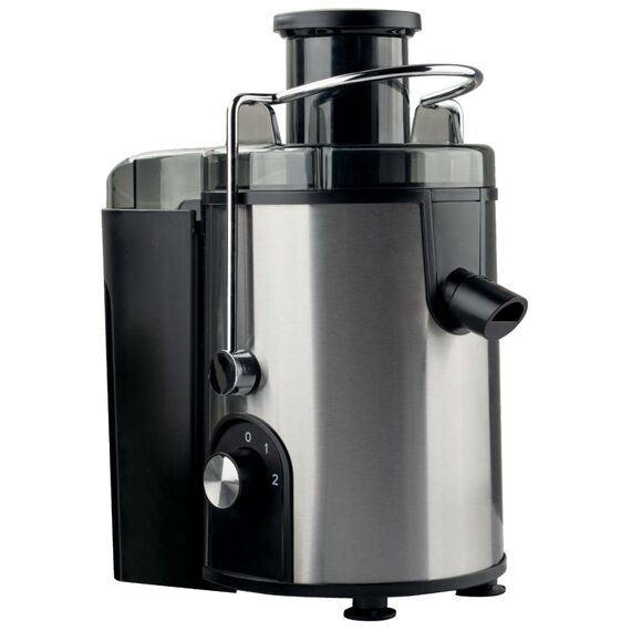 Storcator de fructe si legume Gorenje, 400 W, 2 trepte de viteza, capac anti-praf, recipient pulpa 1.6 litri, recipient suc 0.6 litri, micro filtru, argintiu si negru-Dacenergy.ro