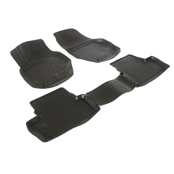 Set covorase profesionale cauciuc culoare negru stil tavita dedicate Volvo S 40 II 2003-2012-Dacenergy.ro