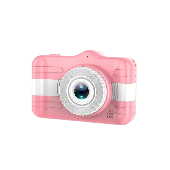 Camera foto/video pentru copii DacEnergy©, camera duala, ecran color de 3,5 inch, rezolutie foto 13 MP, jocuri, recunoastere faciala, culoare roz, Culoare: Roz-Dacenergy.ro