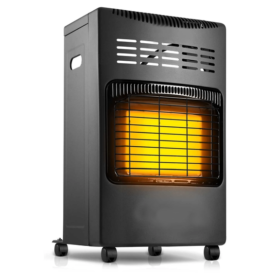 Incalzitor pe gaz, propan butan GPL, portabil DacEnergy©, 4,2 kW, 3 trepte de putere, clasa de eficienta energetica A, senzor de inclinare, senzor de concentratie de dioxid de carbon, presiunea gazului 37 mbar, antracit inchis-Dacenergy.ro