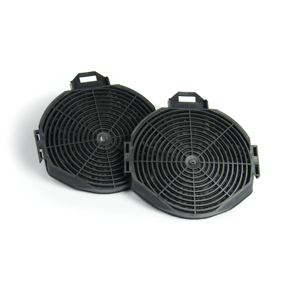Set filtru de carbon pentru hota DacEnergy©, forma rotunda, tip B, 14,2 x 14,9 cm, 2 buc-Dacenergy.ro