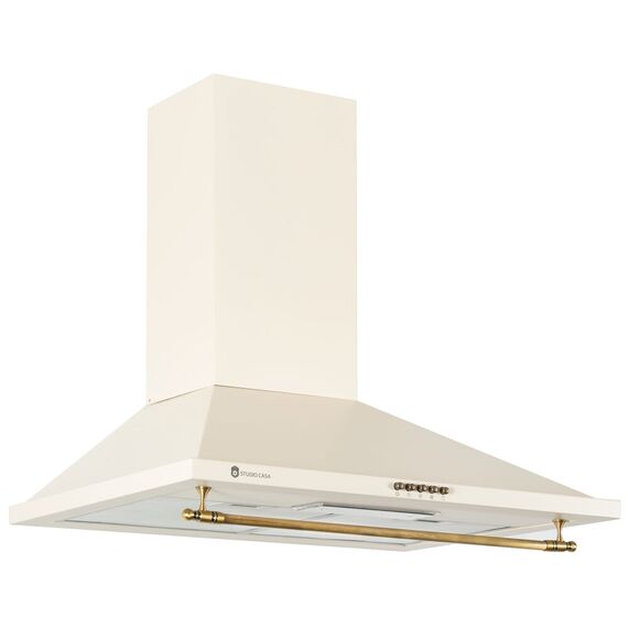 Hota decorativa, 270 mc/h, 1 motor, 110 W, 60 x 45,2 x 63 cm , bej deschis, finisaj rustic-Dacenergy.ro