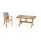 Set masa DacEnergy©, confectionat din polipropilena, forma dreptunghiulara, cu model imprimat, fixa, 4 scaune, rezistenta la umezeala, 140 x 73 x 80 cm, teak, Numar persoane	: 4, Culoare: teak-Dacenergy.ro