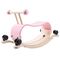 Balansoar 2 in 1 pentru copii DacEnergy©, din lemn, bicicleta de echilibru, cu roti, design inedit, 64 x 32 x 42 cm, roz, Culoare: Roz-Dacenergy.ro