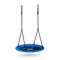 ​Leagan cuib , cadru otel, 100 % poliester, scaun confortabil, forma rotunda, franghii puternice, 110 cm, albastru si negru, Lungime: 110 cm, Culoare: Albastru, Negru-Dacenergy.ro