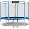 Trambulina de gradina , stalpi metalici, plasa de siguranta exterioara, intrarea se inchide cu fermoar si catarama, 252 cm, albastru, Culoare: Albastru,  Diametru: 252 cm-Dacenergy.ro