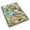 ​Spatiu de joaca 2 in 1, covoras din spuma si carte de colorat, asigura izolare termica fata de sol, textura anti-alunecare, model frumos cu animale de la Zoo, 120 x 90 cm, verde, Dimensiune (cm)	: 120 x 90-Dacenergy.ro