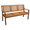 ​Banca de gradina , fabricata din lemn de eucalipt, cu brate si spatar, 3 persoane, 157.5 x 61.5 x 89.5 cm, natur, Numar locuri	: 3, Culoare: Bej, Maro-Dacenergy.ro