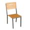 ​Scaun de gradina DacEnergy©, metal si lemn de frasin, rezistenta la umezeala si UV, 60x46x93 cm, negru si maro, Continut pachet	: 1 x Scaun, Latime: 46 cm, Culoare: Maro, Negru-Dacenergy.ro