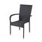 ​Scaun gradina DacEnergy©, material metal si polietilena, impletitura naturala din rattan, negru, 64 x 55 x 94 cm, Continut pachet	: 1 x Scaun, Latime: 55 cm, Culoare: Negru-Dacenergy.ro