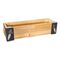 Jardiniera din lemn, cu insertii metalice in forma de morcovi, interior/exterior, forma dreptunghiulara, 80 x 20 x 27 cm, natur si gri, Model: Morcovi, Forma: Dreptunghi-Dacenergy.ro