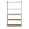 Raft metalic, raft din MDF, 5 rafturi, montaj fara suruburi, prin apasare, 125 kg pe raft, 625 kg total, 150 x 75 x 30 cm, alb, Greutate maxima suportata/polita: 125 Kg, Culoare: White Mist, Inaltime: 150 cm, Lungime: 75 cm-Dacenergy.ro