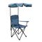 Scaun camping DacEnergy, cadru fabricat din otel, poliester, cu brate si suport de pahar, pliant,  cu protectie solara, albastru inchis, 81 x 50 x 82 cm, Culoare: Albastru inchis-Dacenergy.ro