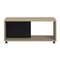 Masuta de living DacEnergy©, material PAL melaminat, aspect de cutie, manevrare facila, dreptunghiulara, stejar gri si negru, 92 x 50.5 x 41.5 cm, 1C, Culoare: Negru, Stejar sonoma-Dacenergy.ro