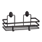 Etajera baie, din otel, design modern, montaj pe perete, cu suruburi, 1 raft, 30 x 13 x 12.5 cm, negru, Culoare: Negru, Inaltime: 12.5 cm-Dacenergy.ro