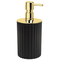 Dozator sapun lichid, pentru baie sau bucatarie, fabricat din polipropilena si ABS, 0.4 L, negru si auriu, Culoare: Negru, Auriu-Dacenergy.ro