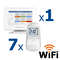 Kit termostat de ambient si 7 capete termostat smart pentru calorifer Honeywell Home, Wi-Fi, control de la distanta, siguranta pentru copii, detectare fereastra deschisa, protectie la inghet, afisaj digital, Numar piese: 8-Dacenergy.ro