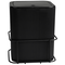Cos de gunoi, fabricat din plastic rezistent si otel, forma dreptunghiulara, 5 litri, 22.5 x 19 x 19 cm, negru, Culoare: Negru-Dacenergy.ro
