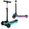Trotineta de echilibru cu trei roti, ghidon din metal, platformă iluminata cu LED-uri, cu 20 de moduri, inaltimea ghidonului este reglabila, 65–81 cm, usor de pliat, frana de picior, neagra mata, Culoare: Negru deschis-Dacenergy.ro