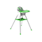 Scaun de masa DacEnergy©, material plastic robust, picioarele din metal cromat, blat detasabil, centura de siguranta, 67 x 68 cm, alb si verde, Culoare: Verde-Dacenergy.ro